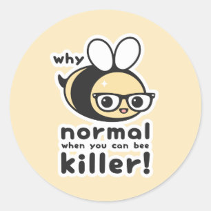 Pegatina Redonda Killer Bee