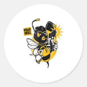 Pegatina Redonda Killer Bee TShirt