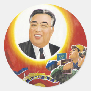 Pegatina Redonda Kim Il Sung