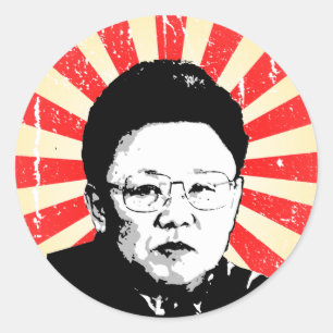 Pegatina Redonda Kim Jong Il