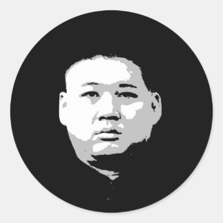 Pegatina Redonda Kim Jong Un