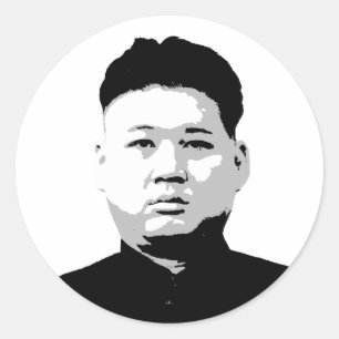 Pegatina Redonda Kim Jong Un