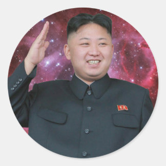 Pegatina Redonda KIM JONG Un SpACEFORCE