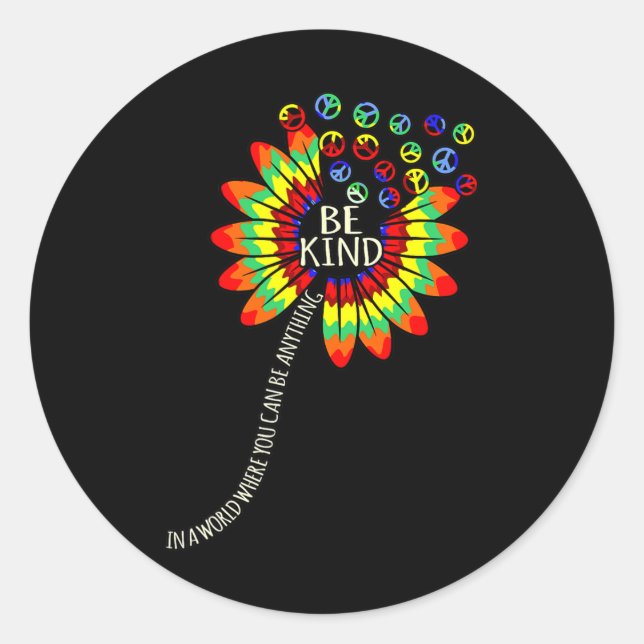 Pegatina Redonda Kind Dyslexia Awareness Silver Ribbon Support Grap (Anverso)