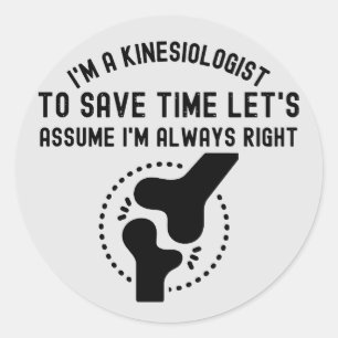 Pegatina Redonda Kinesiólogo4, Citas de Kinesiología