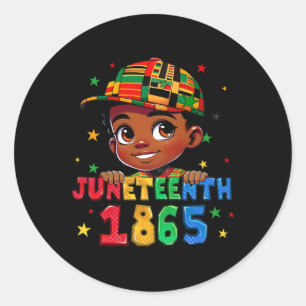Pegatina Redonda King Black Boy 1865 Ancestros Melanin A