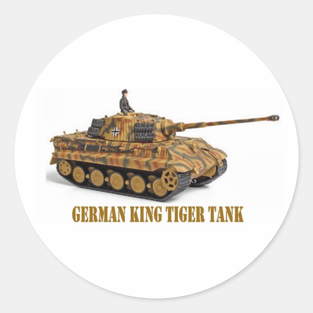 PEGATINA REDONDA KING TIGER (Anverso)