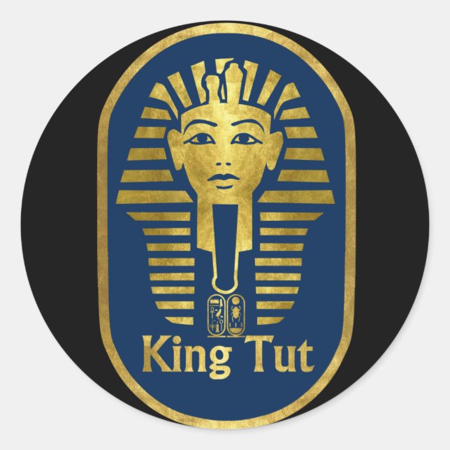 Pegatina Redonda King Tut (Anverso)