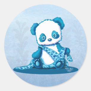 Pegatina Redonda KiniArt Panda Cub