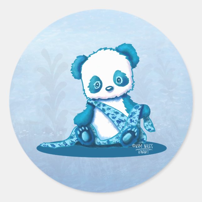 Pegatina Redonda KiniArt Panda Cub (Anverso)