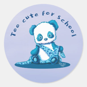 Pegatina Redonda KiniArt Panda Cub