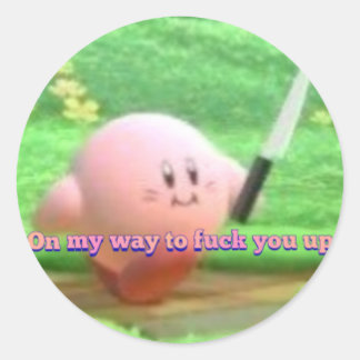 Pegatina Redonda Kirby - sticker