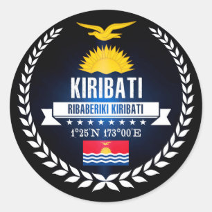 Pegatina Redonda Kiribati