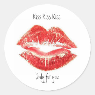Pegatina Redonda kiss_lips,