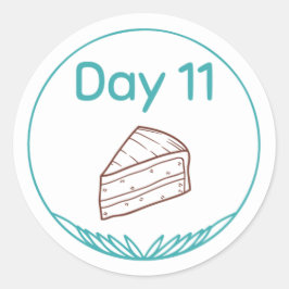 Pegatina Redonda Kit de degustación de chocolate Día 11
