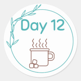 Pegatina Redonda Kit de degustación de chocolate Día 12