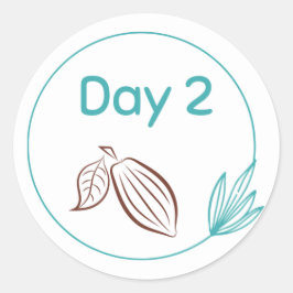 Pegatina Redonda Kit de degustación de chocolate Día 2