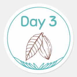 Pegatina Redonda Kit de degustación de chocolate Día 3