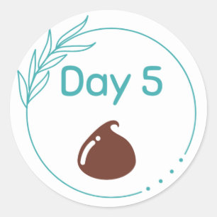 Pegatina Redonda Kit de degustación de chocolate Día 5