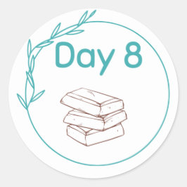 Pegatina Redonda Kit de degustación de chocolate Día 8