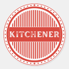 Pegatina Redonda Kitchener City Pride Emblem – Canadian Identity