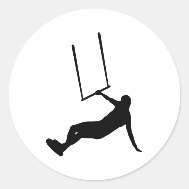 Pegatina Redonda Kiteboarding (Anverso)