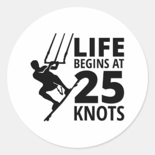 Pegatina Redonda Kitesurfing Kitesurf Kiteboarding Water Sports