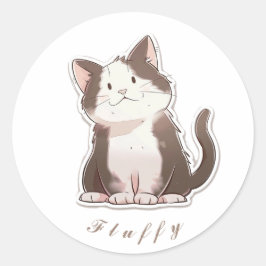 Pegatina Redonda Kitty
