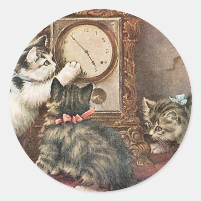 Pegatina Redonda Kitty (Anverso)