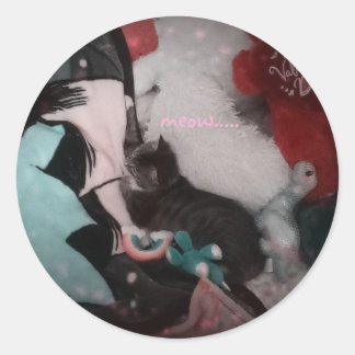 PEGATINA REDONDA KITTY CAT LOVELY