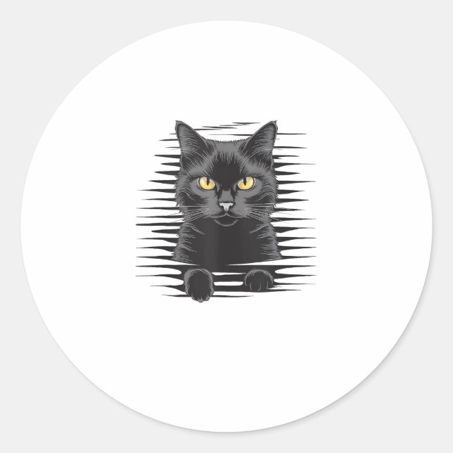 Pegatina Redonda Kitty Kitty Cat Kitty Kitty (Anverso)