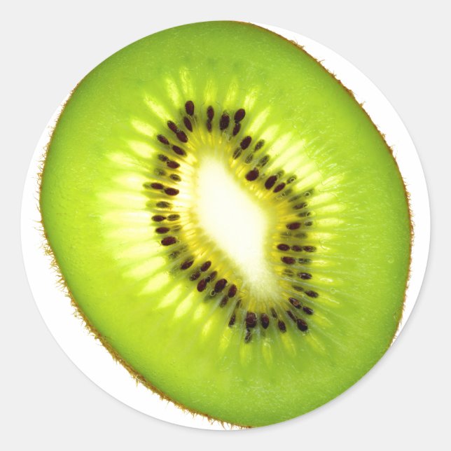 Pegatina Redonda Kiwi (Anverso)