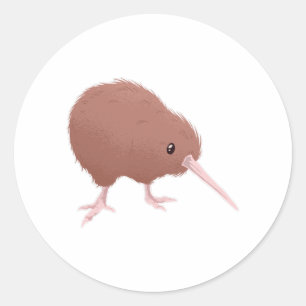 Pegatina Redonda Kiwi Bird