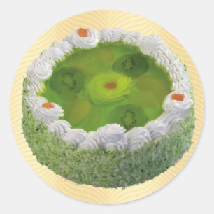 Pegatina Redonda Kiwi Cake