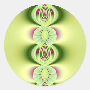 Pegatina Redonda Kiwi Fine Fractal Art