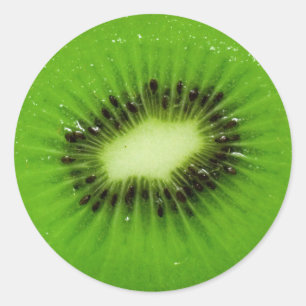 Pegatina Redonda Kiwi Fruit Fresch Slice