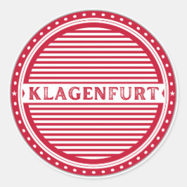 Pegatina Redonda Klagenfurt City Pride Emblem – Austria Identity
