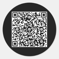 Klassischer Rundaufkleber mit eigenem Código QR
