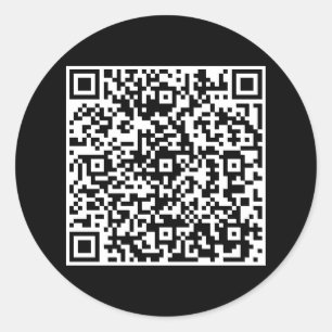 Pegatina Redonda Klassischer Rundaufkleber mit eigenem Código QR