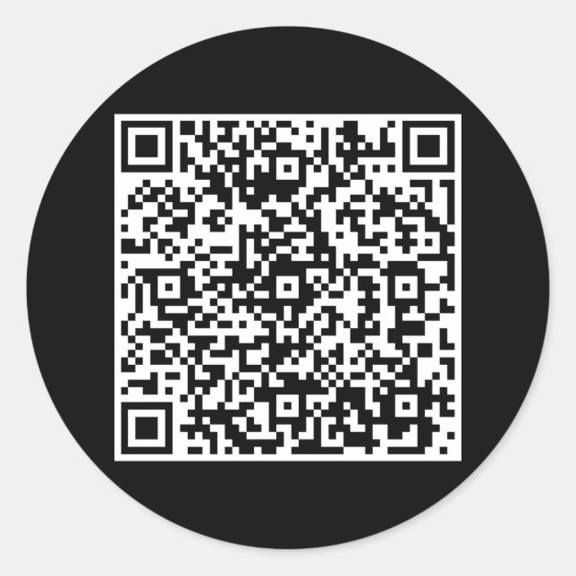 Pegatina Redonda Klassischer Rundaufkleber mit eigenem Código QR (Anverso)