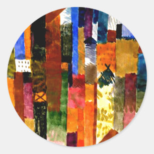 Pegatina Redonda Klee - Antes de la ciudad