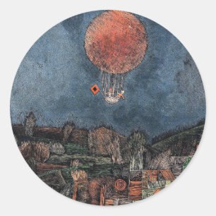 Pegatina Redonda Klee - Der Luft Balloon