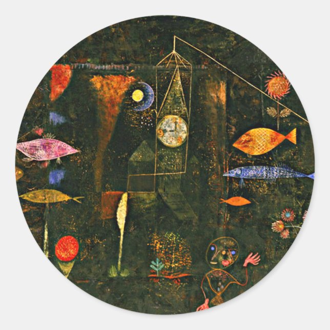 Pegatina Redonda Klee - Fish Magic (Anverso)