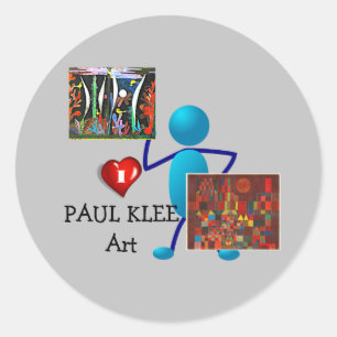 Pegatina Redonda Klee - Paul Klee Art