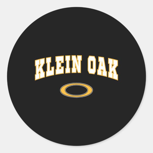 Pegatina Redonda Klein Oak High School Panthers C2 (Anverso)