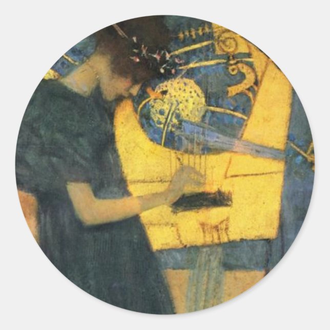 Pegatina Redonda Klimt (Anverso)