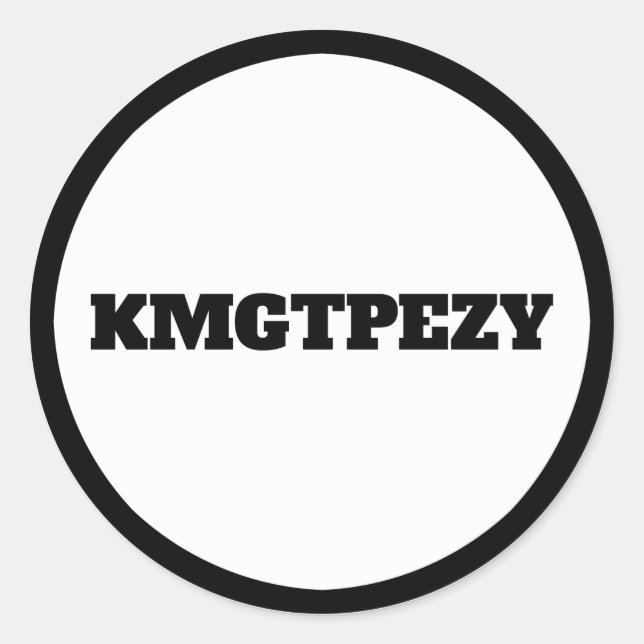 PEGATINA REDONDA KMGTPEZY (Anverso)