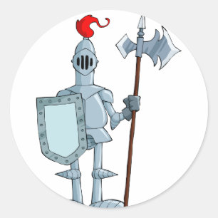 Pegatina Redonda Knight En Pegatinas Armores