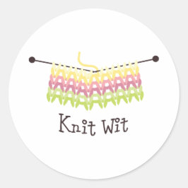 Pegatina Redonda Knit wit