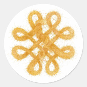 Pegatina Redonda KNOT CELÁTICO DE ORO Pegatinas redondos pequeños